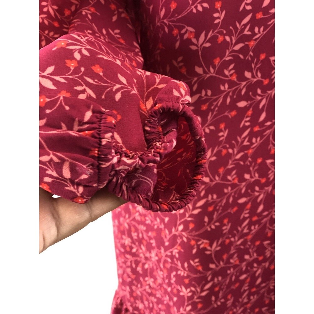 New Old Navy Women Light Dress  Plus Size 2XL Fit Flat Floral Long Sleeve - Picture 5 of 11